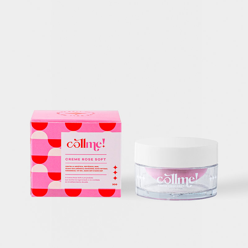 Creme Rose com Exossomos, NMN, Retinol 0,5, Peptídeos, Ac Hialurônico, Centella Asiática