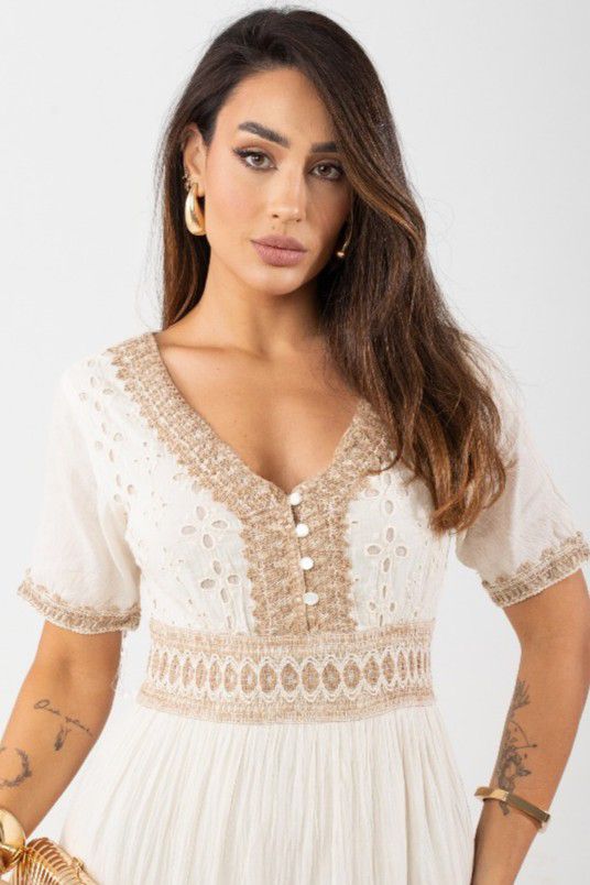 Vestido Boho Chic Longo De Manguinha