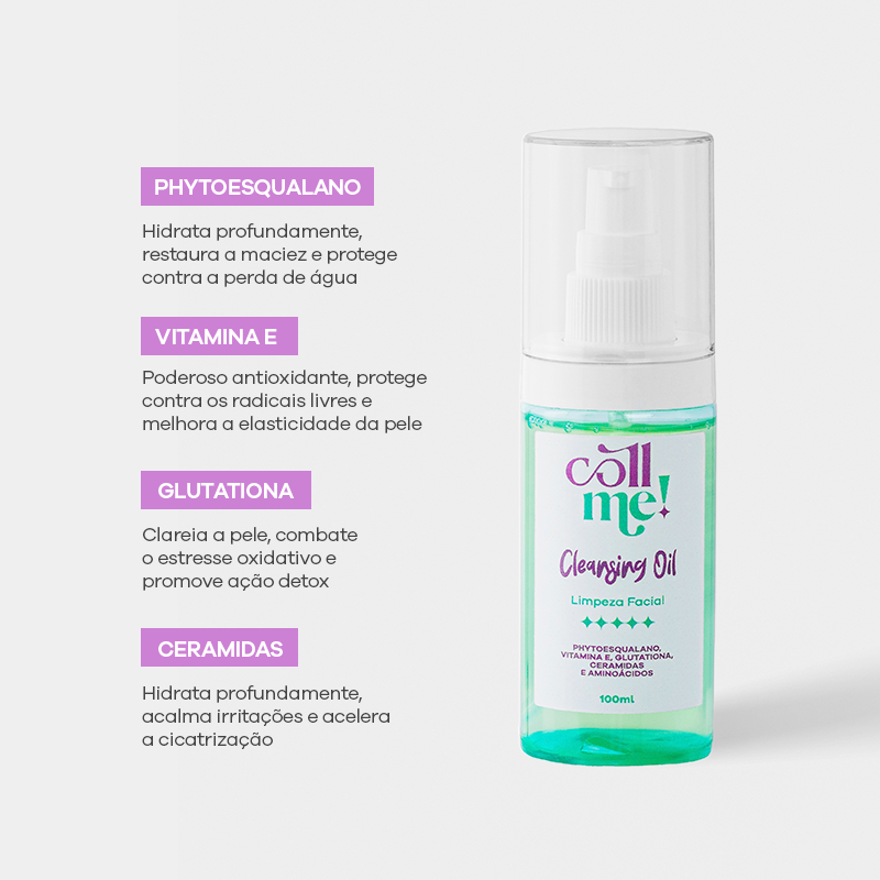 Cleansing Oil com Ceramidas e Vitamina E
