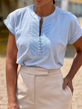 Blusa de Linho com Botões