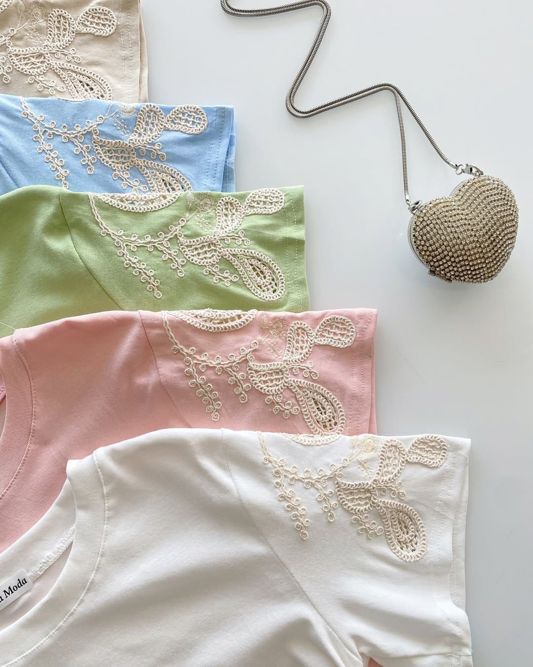 Blusa de Algodão/Malha Bordada