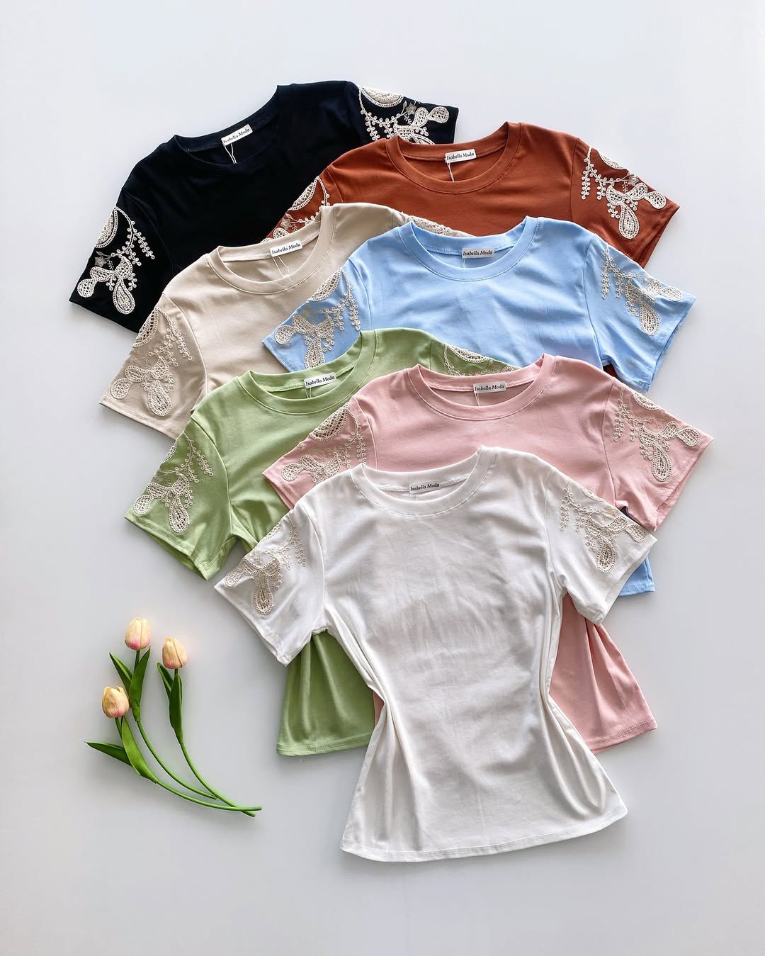 Blusa de Algodão/Malha Bordada
