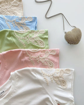 Blusa de Algodão/Malha Bordada