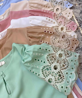 Blusa Manga Bordado Composição: Poliester Enzo CONFORT Premium
