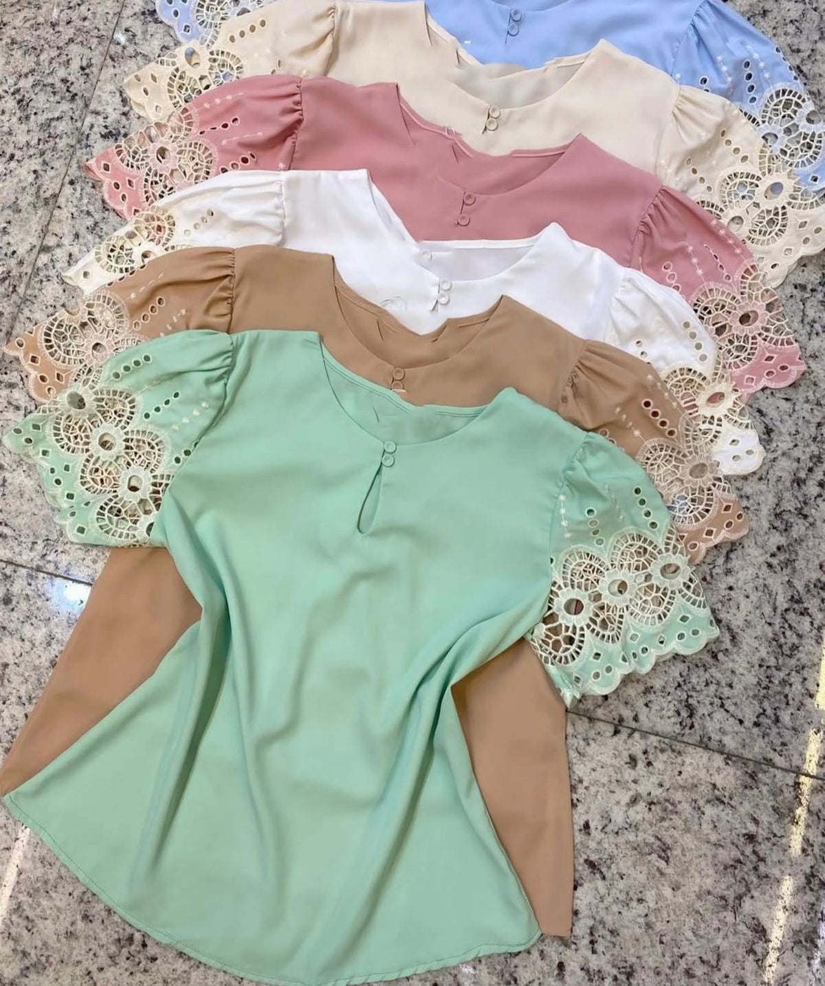 Blusa Manga Bordado Composição: Poliester Enzo CONFORT Premium
