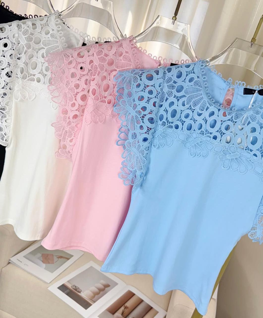 Blusa Guiper Bordadas